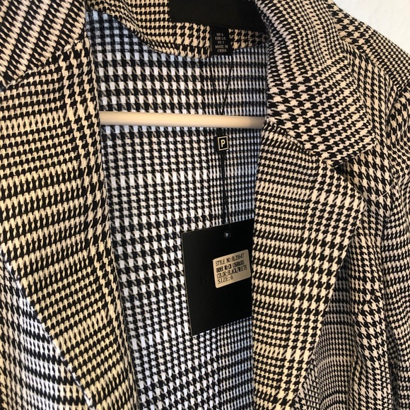 Brand new! ASOS black & white checkered blazer - Picture 2 of 3